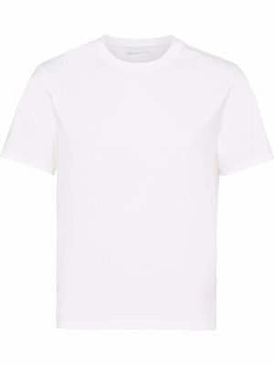 Prada t-shirt en coton à logo brodé - Blanc