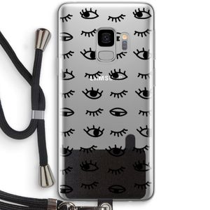 Eye pattern #2: Samsung Galaxy S9 Transparant Hoesje met koord
