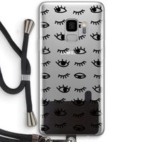 Eye pattern #2: Samsung Galaxy S9 Transparant Hoesje met koord