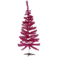 Kunst kerstboom - fuchsia roze - H120 cm - kunststof - kunstboom - thumbnail