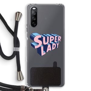 Superlady: Sony Sony Xperia 10 III Transparant Hoesje met koord