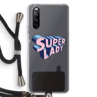 Superlady: Sony Sony Xperia 10 III Transparant Hoesje met koord