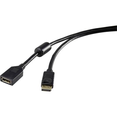 Renkforce DisplayPort Verlengkabel DisplayPort stekker, DisplayPort bus 1.80 m Zwart RF-4229025 Vergulde steekcontacten, Met Ferrietkern DisplayPort-kabel Renkforce DisplayPort Verlengkabel DisplayPort stekker, DisplayPort bus 1.80 m Zwart RF-4229025 Vergulde steekcontacten, Met Ferrietkern DisplayPort-kabel