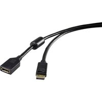 Renkforce DisplayPort Verlengkabel DisplayPort stekker, DisplayPort bus 1.80 m Zwart RF-4229025 Vergulde steekcontacten, Met Ferrietkern DisplayPort-kabel - thumbnail