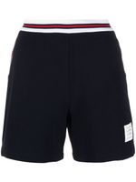 Thom Browne short à patch logo - Bleu - thumbnail