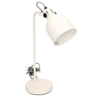 Witte bureaulamp/schemerlamp metaal 42 cm   -