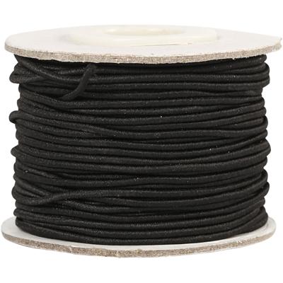 Creativ Company Elastiek dikte 1mm zwart, 25m