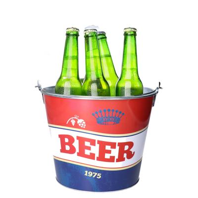 IJsemmer/bierkoeler met handvat - Retro look - 4.5L - metaal - holland - D22 x H17 cm