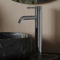 Wastafelkraan SaniClear Plus Curved | Opbouw | Mengkraan | Hoog model | Chroom