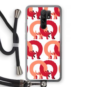 Dogs: Xiaomi Redmi 9 Transparant Hoesje met koord
