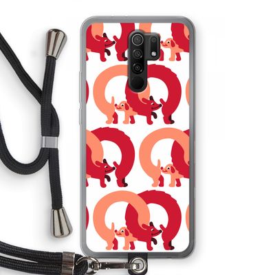 Dogs: Xiaomi Redmi 9 Transparant Hoesje met koord
