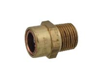 Kirchhoff Messing overgangsnippel, blank, 15 mm x 1/2"ET, 1 socket, (S243g) - 989476117