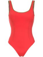 Amir Slama gold-tone trimming swimsuit - Rouge - thumbnail