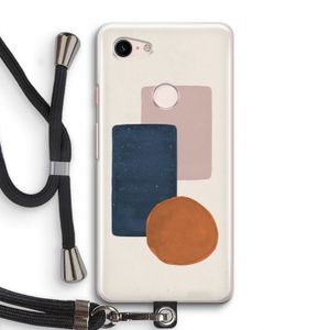 Geo #3: Pixel 3 Transparant Hoesje met koord