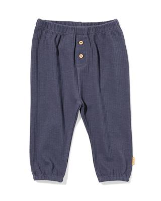 HEMA Newborn Broek Rib Donkergrijs (donkergrijs)