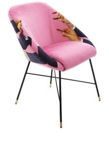 Seletti chaise matelassée à imprimé graphique - Rose