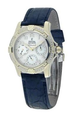 Horlogeband Festina F16023-5 Leder Blauw 18mm