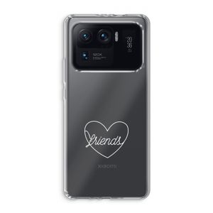 Friends heart pastel: Xiaomi Mi 11 Ultra Transparant Hoesje