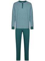 Heren pyjama katoen grijsblauw