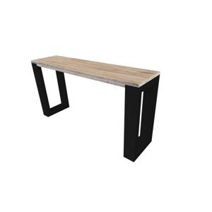 Wood4you - Side table enkel steigerhout - - Zwart - Eettafels 180 cm - Bijzettafel