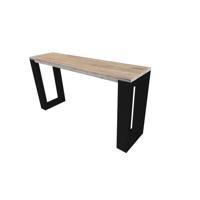 Wood4you - Side table enkel steigerhout - - Zwart - Eettafels 160 cm - Bijzettafel - thumbnail