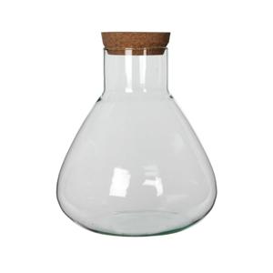 Mica Decorations Voorraadpot Emily - D30 x H32 cm - transparant - snoeppot - met kurken deksel