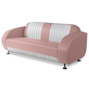Bel Air Retro Waverly Tweezitter Sofa SF02CBG63 Dusty Rose/Wit