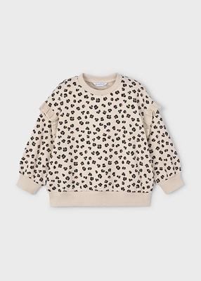Mayoral winter sweater meisjes - zand - ruffle mouw