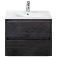 Dante Badmeubelset 60 cm - Black Oak - Keramische Wastafel Wit Enjoy