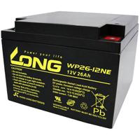 Long WP26-12NE Loodaccu 12 V 26 Ah Loodvlies (AGM) (b x h x d) 166 x 125 x 175 mm M6-schroefaansluiting Cyclusbestendig, Geringe zelfontlading, Onderhoudsvrij