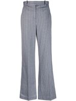 Circolo 1901 pantalon évasé à fines rayures - Bleu