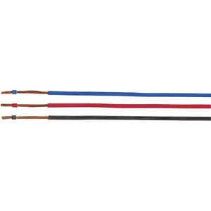 Helukabel 51395-100 Enkele ader H05Z-K 1 x 0.50 mm² Donkerblauw, Wit 100 m