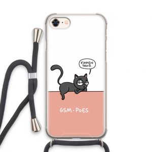 GSM poes: iPhone 7 Transparant Hoesje met koord