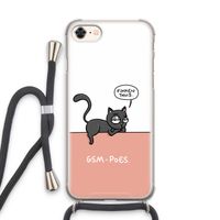 GSM poes: iPhone 7 Transparant Hoesje met koord