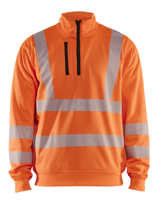 Blåkläder High-Vis Sweatshirt halve rits 35642538 | High-Vis Oranje | Maat XXL - 7330509831595 Blåkläder High-Vis Sweatshirt halve rits 35642538 | High-Vis Oranje | Maat XXL - 7330509831595