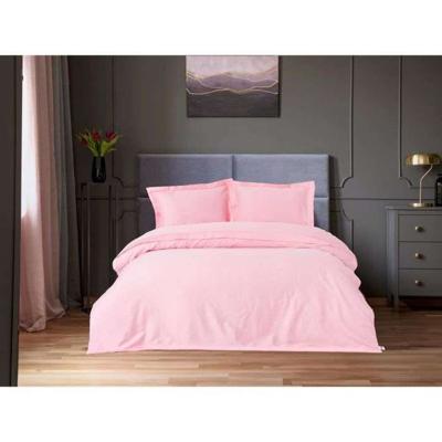 Beddengoedset - 1 dekbedovertrek 220 x 240 cm + 2 kussenslopen 60 x 60 cm - 100% katoen satijn - Roze