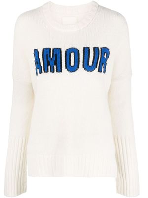 Zadig&Voltaire pull Malta Amour en laine - Blanc