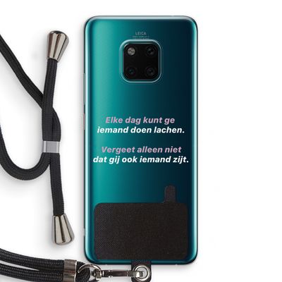 gij zijt ook iemand: Huawei Mate 20 Pro Transparant Hoesje met koord