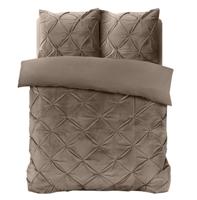 Sleeptime Velvet Pintuck Taupe 240 x 200/220 cm