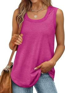 Cotton Crew Neck Casual Tank Top