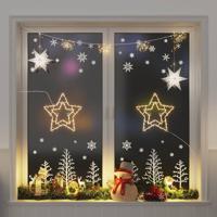 VidaXL Kerstverlichting ster silhouet 2 st 50 leds warm wit