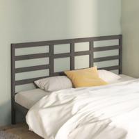 Hoofdbord 186x4x104 cm massief grenenhout grijs