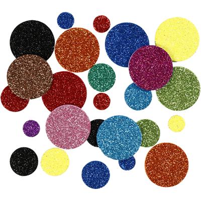 Creativ Company Foamvormen glitter cirkels, 150st.