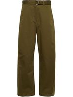 MSGM pantalon en serge à coupe ample - Vert