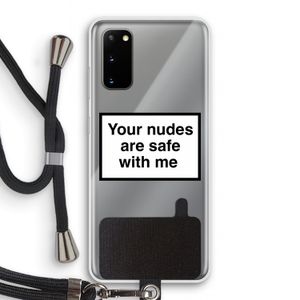 Safe with me: Samsung Galaxy S20 Transparant Hoesje met koord