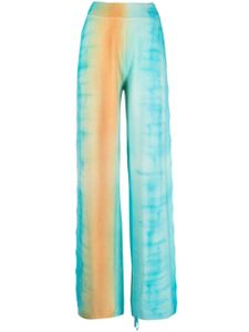 Canessa pantalon en maille à motif tie dye - Bleu