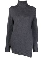 Jil Sander pull en maille gaufrée à design asymétrique - Gris - thumbnail