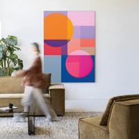 Urban Cotton Wandkleed 'Combine' 145 x 190cm in Frame - black