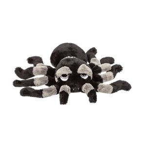 Suki Gifts pluche vogelspin knuffel - 13 cm - Zwart/Grijs - Spinnen