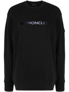 Moncler sweat en coton à logo embossé - Noir